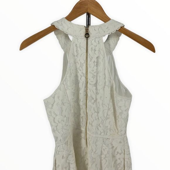Draper James Payton Lace High Neck Cocktail Fit and Flare Dress in Willow size 2 - Picture 5 of 12